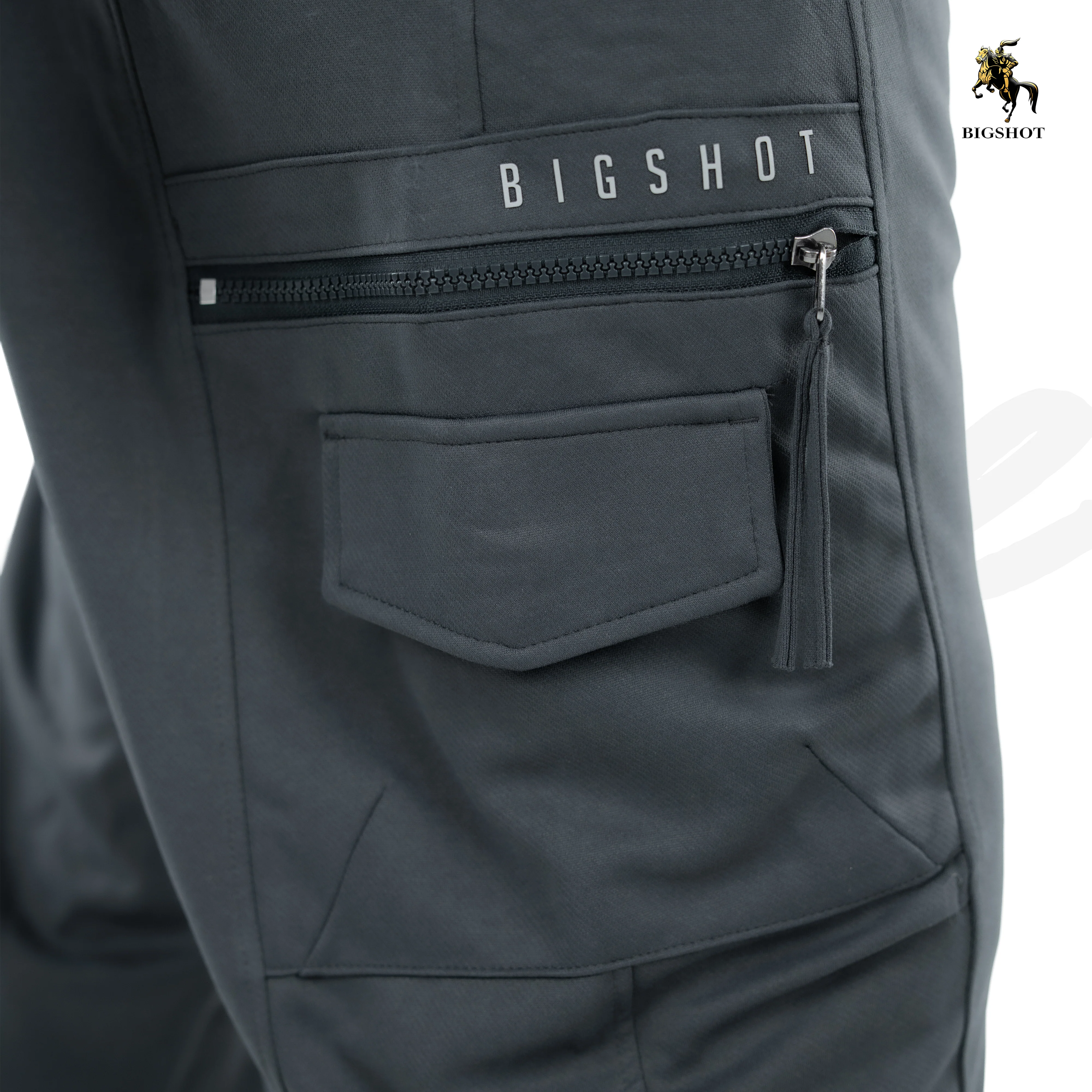 BIGSHOT Active Cargo Pants - Grey Ash - Image 3